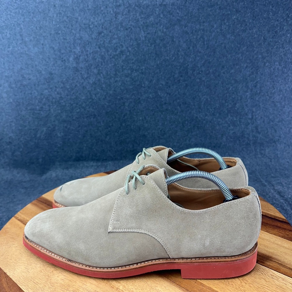 E.T. Wright Masters Collection Tan Suede Red Brick Sole Derby Shoes 12AA England - Picture 7 of 13
